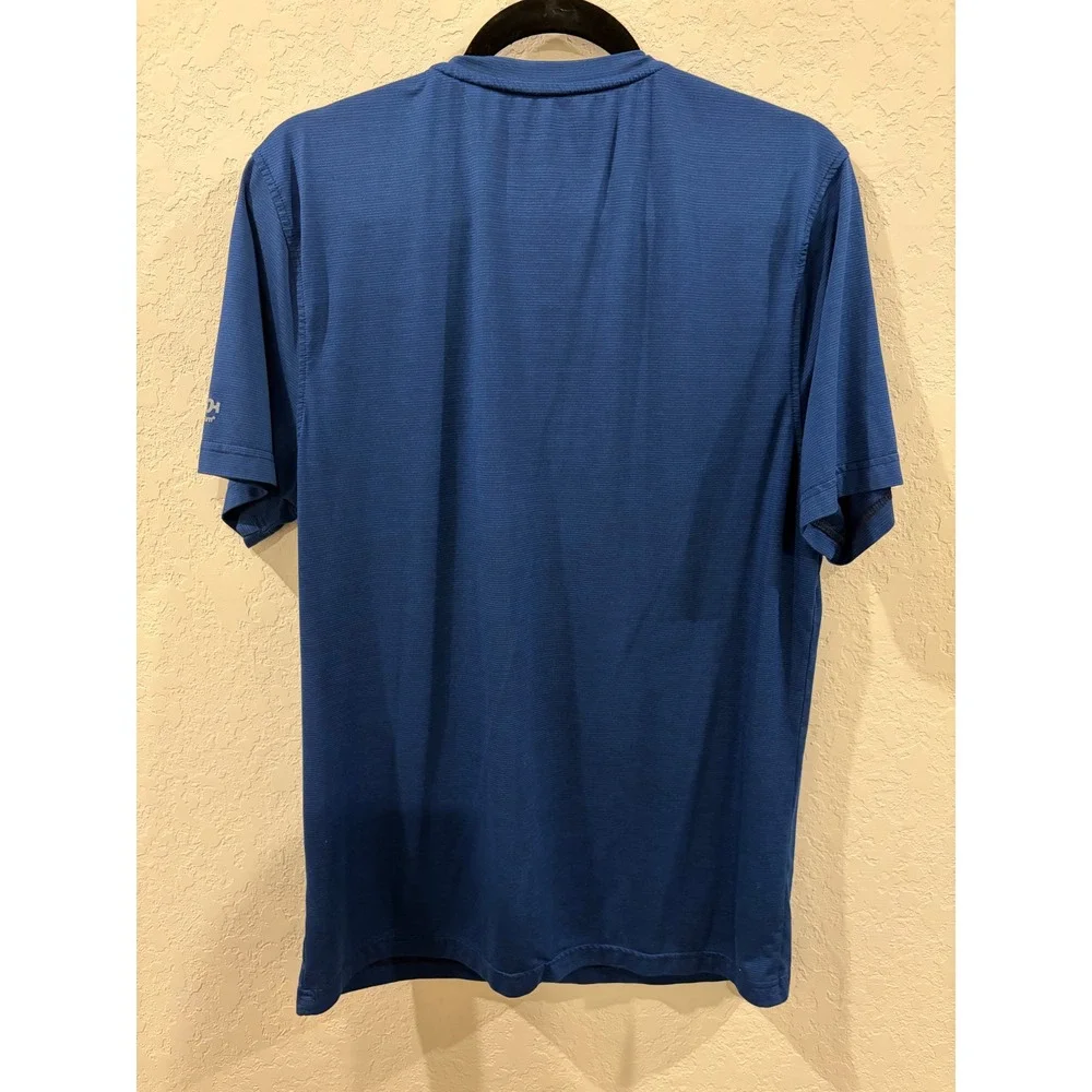 Speedo Mens Swim Shirt Rash Guard UPF 50+ Blue Short Sleeve Medium RN36543